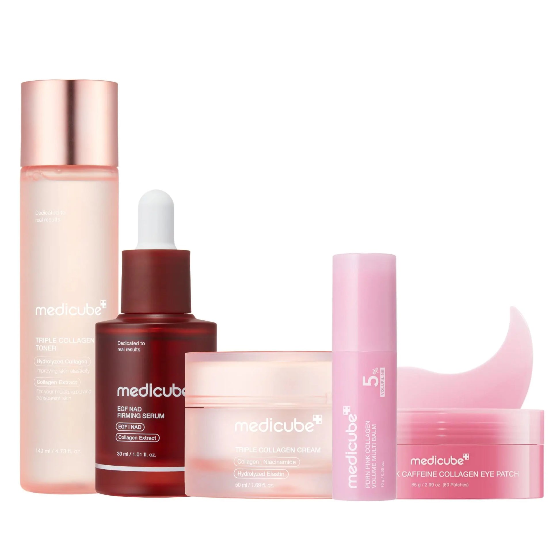 Unlock Your Youthful Glow with the [NEW] Medicube Gatekeeping My Real Age Set - 5 Steps to Radiant, Firm, and Plump Skin with Korean Skincare Innovation!